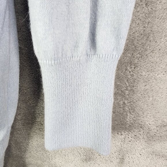 Womens Light Blue Michael Kors Sweater Chain Detail V-Neck Long Sleeve Size M - Picture 6 of 14